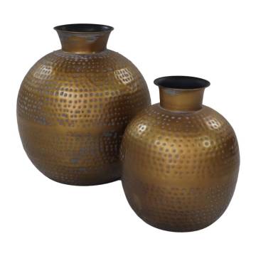 HSM Collection Padua Large Vase 40x45 cm - Gold & Grey