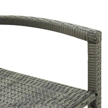 Stylish Bar Stools 4 pcs Grey Poly Rattan - Hipomarket