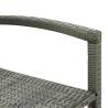 Stylish Bar Stools 4 pcs Grey Poly Rattan - Hipomarket