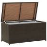 Garden Storage Box Poly Rattan 100x50x50 cm Brown Colour brown Size 100 x 50 x 50 cm 