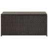 Garden Storage Box Poly Rattan 100x50x50 cm - Brown