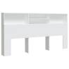 Stylish White Headboard Cabinet - 200x19x103.5 cm