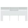 Stylish White Headboard Cabinet - 200x19x103.5 cm