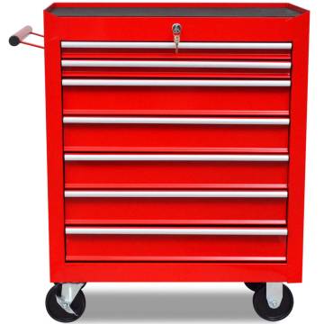 Workshop Tool Trolley 7 Drawers Red | Organize Your Tools