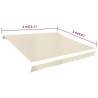 Awning Top Sunshade Canvas Cream 4x3m - UV Protection