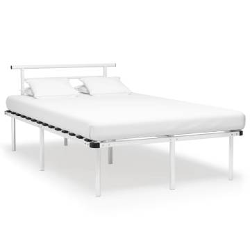 Elegant White Metal Bed Frame 120x200 cm | HipoMarket