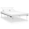 Bed Frame White Metal 120x200 cm Colour white Size 120 x 200 cm 