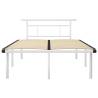 Elegant White Metal Bed Frame 120x200 cm | HipoMarket