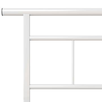 Elegant White Metal Bed Frame 120x200 cm | HipoMarket