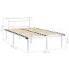 Elegant White Metal Bed Frame 120x200 cm | HipoMarket