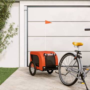 Durable Pet Bike Trailer - Orange & Black for Comfortable Rides