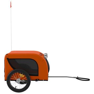 Durable Pet Bike Trailer - Orange & Black for Comfortable Rides