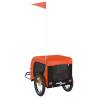 Durable Pet Bike Trailer - Orange & Black for Comfortable Rides