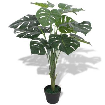 Lifelike Artificial Monstera Plant with Pot - 70 cm Green