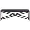 Stylish Black Poly Rattan Garden Bench - 120 cm