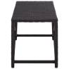 Stylish Black Poly Rattan Garden Bench - 120 cm