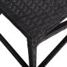 Stylish Black Poly Rattan Garden Bench - 120 cm