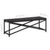 Stylish Black Poly Rattan Garden Bench - 120 cm