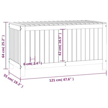 Garden Storage Box Grey - Solid Pine Wood | Hipomarket