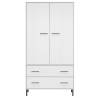 OSLO Wardrobe with Metal Legs - Stylish White Storage (90x55x172.5 cm)