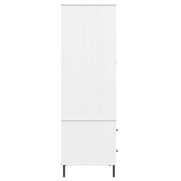 OSLO Wardrobe with Metal Legs - Stylish White Storage (90x55x172.5 cm)