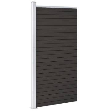 Durable WPC Fence Panel 95x186 cm Grey for Security & Privacy