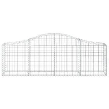 Arched Gabion Basket 200x30x60/80 cm - Galvanised Iron