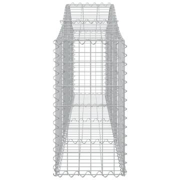 Arched Gabion Basket 200x30x60/80 cm - Galvanised Iron