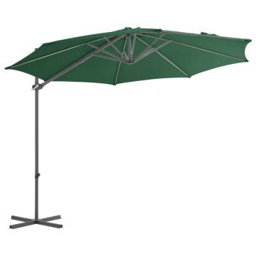 Cantilever Umbrella with Steel Pole Green 300 cm - HipoMarket