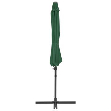 Cantilever Umbrella with Steel Pole Green 300 cm - HipoMarket