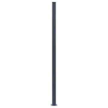 Durable Dark Grey Aluminium Fence Posts - 2 pcs 185 cm