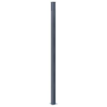 Durable Dark Grey Aluminium Fence Posts - 2 pcs 185 cm