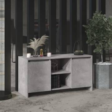 Stylish Concrete Grey TV Cabinet - 102x37.5x52.5 cm