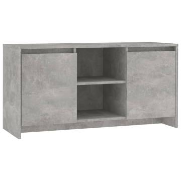 Stylish Concrete Grey TV Cabinet - 102x37.5x52.5 cm