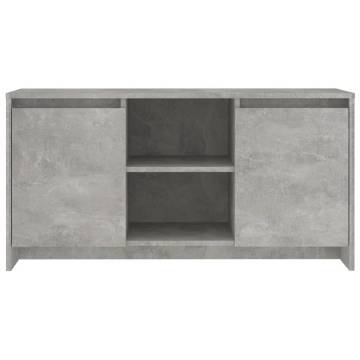 Stylish Concrete Grey TV Cabinet - 102x37.5x52.5 cm