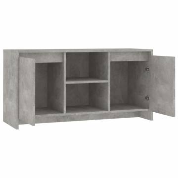 Stylish Concrete Grey TV Cabinet - 102x37.5x52.5 cm