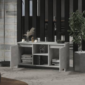 Stylish Concrete Grey TV Cabinet - 102x37.5x52.5 cm