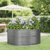 Garden Raised Bed Grey 140x140x68 cm Powder-coated Steel Colour grey Size 140 x 140 x 68 cm Quantity in Package 1 