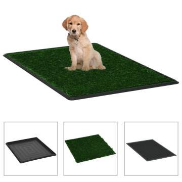 Pet Toilet with Tray & Faux Turf Green - 64x51 cm | HipoMarket