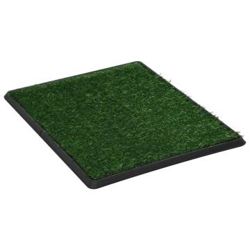 Pet Toilet with Tray & Faux Turf Green - 64x51 cm | HipoMarket