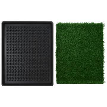 Pet Toilet with Tray & Faux Turf Green - 64x51 cm | HipoMarket