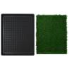 Pet Toilet with Tray & Faux Turf Green - 64x51 cm | HipoMarket