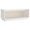 Elegant White TV Cabinet - Solid Pine Wood | Hipo Market