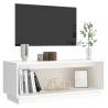 Elegant White TV Cabinet - Solid Pine Wood | Hipo Market