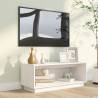 Elegant White TV Cabinet - Solid Pine Wood | Hipo Market