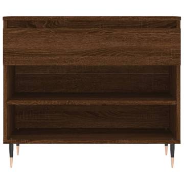 Elegant Brown Oak Shoe Cabinet - 70x36x60 cm | HipoMarket