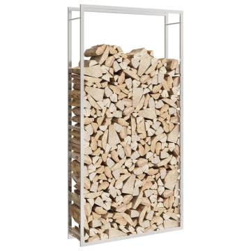 Stainless Steel Firewood Rack 110x28x214 cm | HiPoMarket