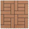 Brown 11 pcs 30 x 30 cm Decking Tiles WPC 1 sqm Colour brown Pattern pattern 2 Number of 11 