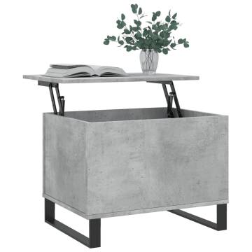 Stylish Concrete Grey Coffee Table - 60x44.5x45 cm