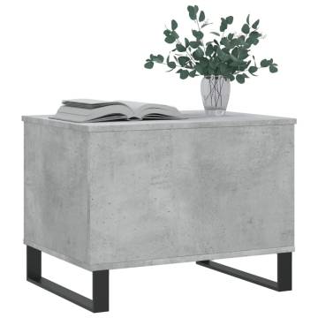 Stylish Concrete Grey Coffee Table - 60x44.5x45 cm